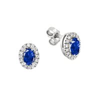 Orecchini Gazzola Gioielli Donna in Oro bianco Zaffiro 1.20 Ct OR-0577-2-1-FG75-4-Z-OV-N-F-VS - OR-0577-2-1-FP35-4-Z-OV-N-G-SI-1.21